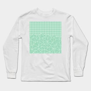 Ab Big Grid Mint Green Long Sleeve T-Shirt